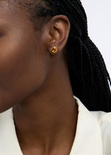 18kt Gold Citrine Classic Studs