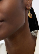 18kt Gold Citrine Single Drop Earrings