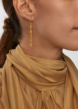 18kt Gold Posy Drop Earrings