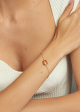 18kt Gold Iris Orange Tourmaline Bracelet