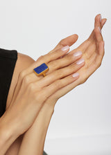 18kt Gold Nila Lapis Greek Ring