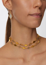 18kt Gold Vermeil PSTM Afghanistan Agate Bamyan Single Line Necklace