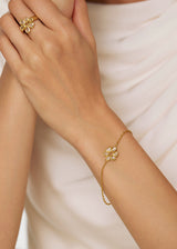 18kt Gold Helios Diamond Flower Cluster Bracelet