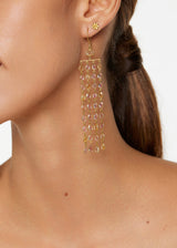 18kt Gold Sapphire Blush Earrings