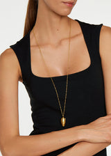 18kt Gold Tulip Opening Closing Flower Peridot Necklace