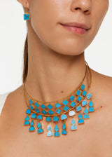 18kt Gold Vermeil PSTM Afghanistan Turquoise Zuhra Necklace