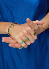 18kt Gold Beachcomber Abalone Shell Greek Ring