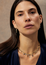 18kt Gold The Middle Path Spinel & Diamond Fringe Necklace