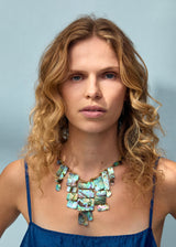 18kt Gold Beachcomber Abalone Shell Fringe Necklace on Cord