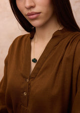 Azaz Teal Glass Bead on Cord