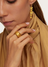 18kt Gold PSTM Myanmar Secret Garden Multi Drop Butterly Earrings