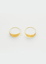 18kt Gold Bethlehem Zaytun Leaf Hoops