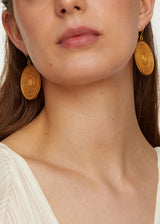 18kt Colombian Gold Large Disk Earrings