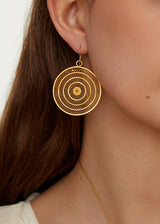18kt Colombian Gold Large Disk Earrings