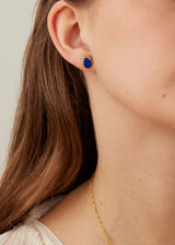 18kt Gold Lapis Lazuli Classic Studs