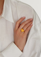 18kt Gold Vermeil PSTM Afghanistan Naween Heart Ring