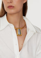 18kt Gold Vermeil PSTM Afghanistan Agate Monisa Choker Necklace