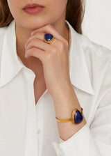 18kt Gold Vermeil PSTM Afghanistan Lapis Mahwash Cuff