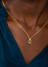 18kt Gold PSTM Myanamr Spinel Cluster on Cord