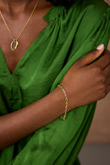 18kt Gold Anemone Mixed Stones Full Stone Bracelet