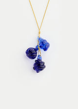 Azaz Blue Glass Shell and Fig Cluster on Cord Product Image 1