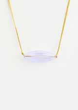 Azaz Purple Glass Long Ridge Pendant on Cord Product Image 1