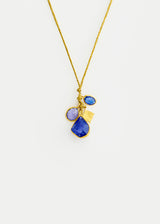 18kt Gold Tanzanite & Star Amulets on Cord