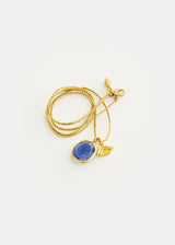 18kt Gold Tanzanite & Eye Amulets on Cord