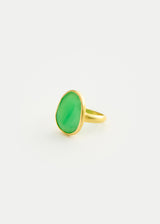 18kt Gold Chrysoprase Greek Ring