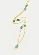 18kt Gold PSTM Afghanistan Turquoise Necklace