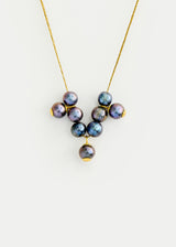 18kt Gold Tahitian Pearl Cluster on Cord