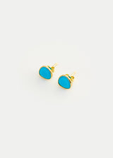 18kt Gold Turquoise Classic Studs