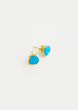 18kt Gold Turquoise Classic Studs