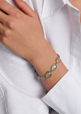 18kt Gold Aquamarine Full Stone Bracelet