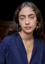 18kt Colombian Gold Filigree Four Leaf Earrings