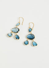 18kt Gold London Blue Topaz Jellyfish Earrings