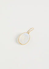 18kt Gold Rainbow Moonstone Single Drop Earrings