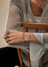 18kt Gold Cerulean Aquamarine Full Stone Bracelet