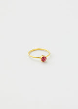 18kt Gold PSTM Myanmar Red Spinel Aawine Cup Ring
