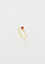 18kt Gold PSTM Myanmar Red Spinel Aawine Cup Ring