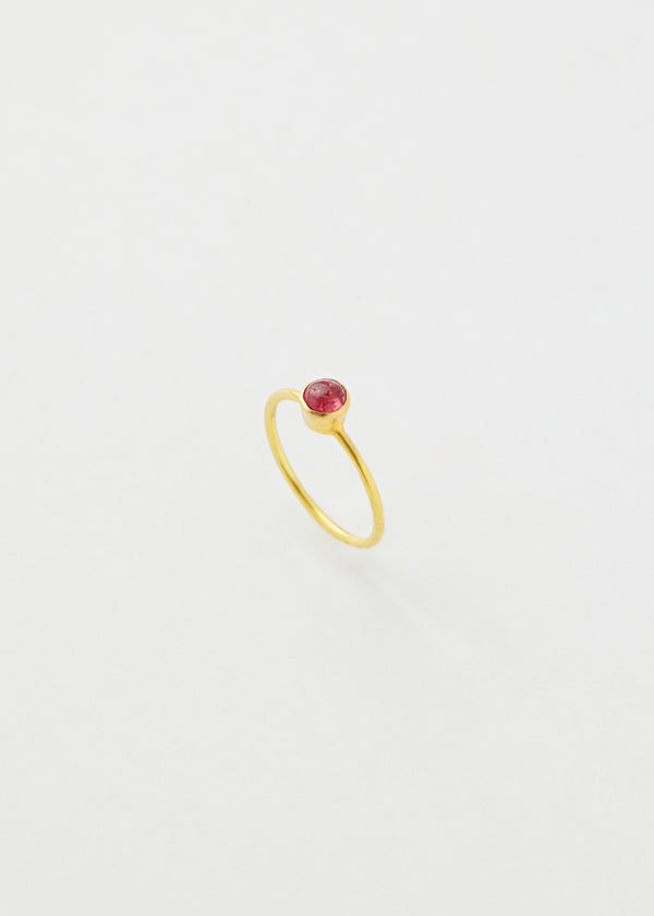 18kt Gold PSTM Myanmar Red Spinel Aawine Cup Ring