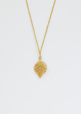18kt Colombian Gold Filigree Leaf Pendant on Cord