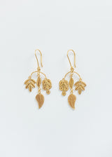 18kt Colombian Gold Filigree Four Leaf Earrings