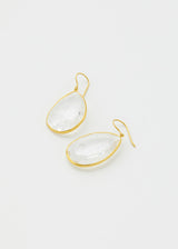 18kt Gold Crystal Single Drop Earrings