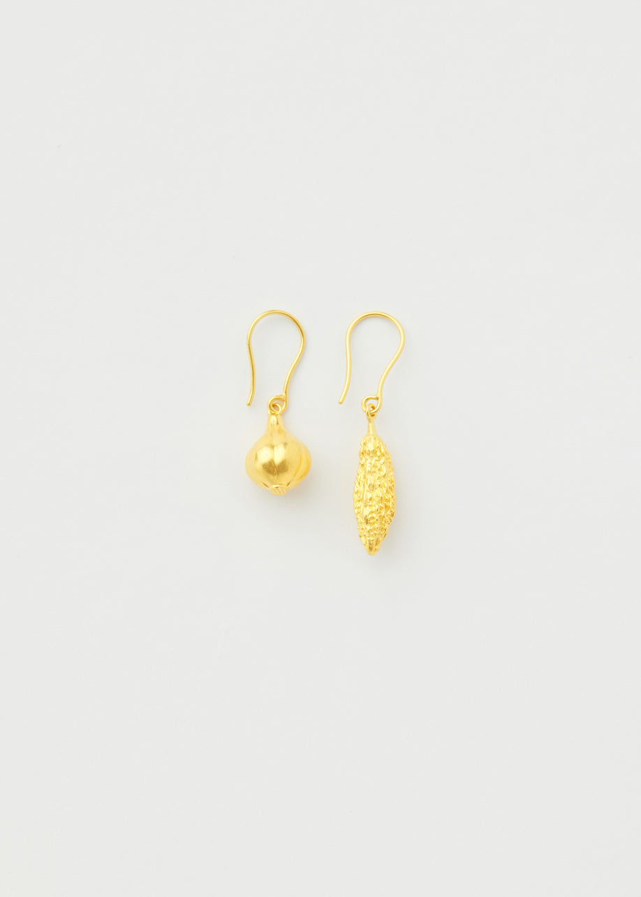 18kt Gold PSTM Myanmar Earths Cornucopia Earrings – Pippa Small