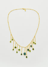 18kt Gold & Green Tourmaline Gaia Drop Necklace