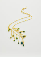 18kt Gold & Green Tourmaline Gaia Drop Necklace