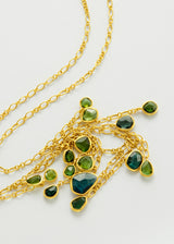 18kt Gold & Green Tourmaline Gaia Drop Necklace