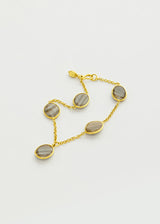 18kt Gold Agate Five Stone Bracelet