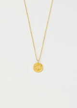 18kt Gold Capricorn Horoscope Pendant on Cord